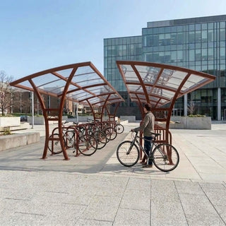 Large 40 Cycle Parking Shelter – Double Entry Outdoor Bike Storage System with Weather Cover