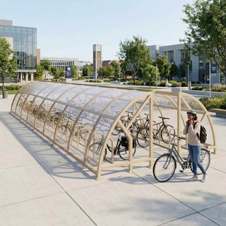Heavy Duty 80 Bike Cycle Parking Compound – Covered Commercial Bicycle Shelter
