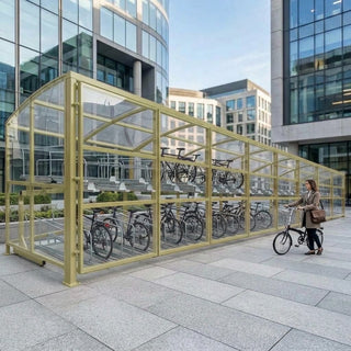Commercial Open-Sided Bike Parking Shelter – 80 Bike Capacity