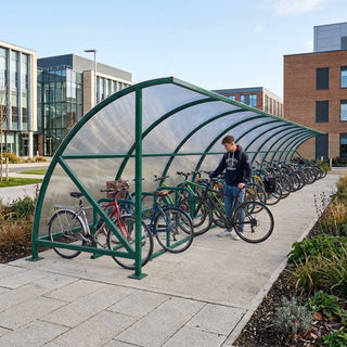 Open Front Cycle Shelter – 30 Bike Capacity Bicycle Storage