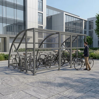 Premium 10-Cycle Extended Front Bike Shelter
