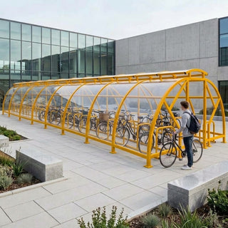 Heavy Duty 80 Bike Vented Cycle Compound – Covered Outdoor Bicycle Parking Shelter