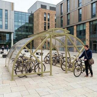Heavy Duty 20 Bike Vented Cycle Compound – Covered Commercial Bicycle Shelter