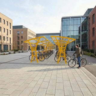 Large Capacity 60 Bike Cycle Shelter – Double-Sided Steel Outdoor Bicycle Storage System