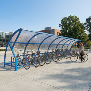 Outdoor Bicycle Shelter for 34 Bikes – Heavy Duty Steel Cycle Storage Solution