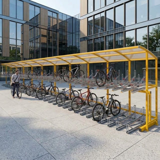 Commercial Two-Level Cycle Storage Shelter – 100 Bike Capacity