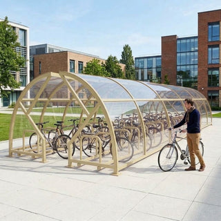 High-Capacity Modular Secure Cycle Shelter - 60 Bike Compound