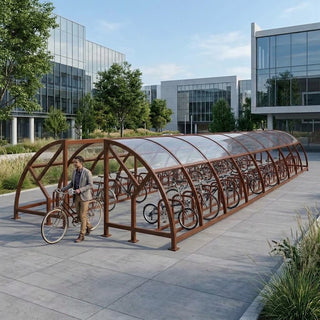 Commercial Open Bike Compound Shelter – 68 Cycle Capacity