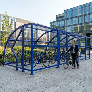 Premium 20-Cycle Extended-Front Bicycle Shelter