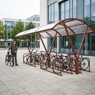 Extra Large 40 Bike Shelter – Double Row Steel Cycle Parking Canopy