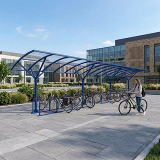 Heavy-Duty Outdoor Bike Storage Shelter for 28 Cycles – Weather-Resistant Bicycle Parking Canopy