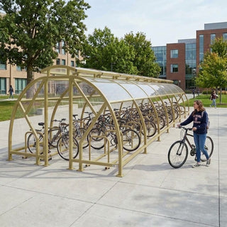 Heavy Duty 88 Bike Vented Cycle Compound – Covered Commercial Bicycle Parking Shelter