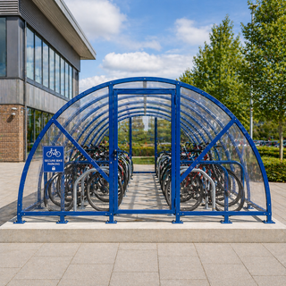 Large 60 Bike Storage Shelter – Lockable Outdoor Cycle Compound System