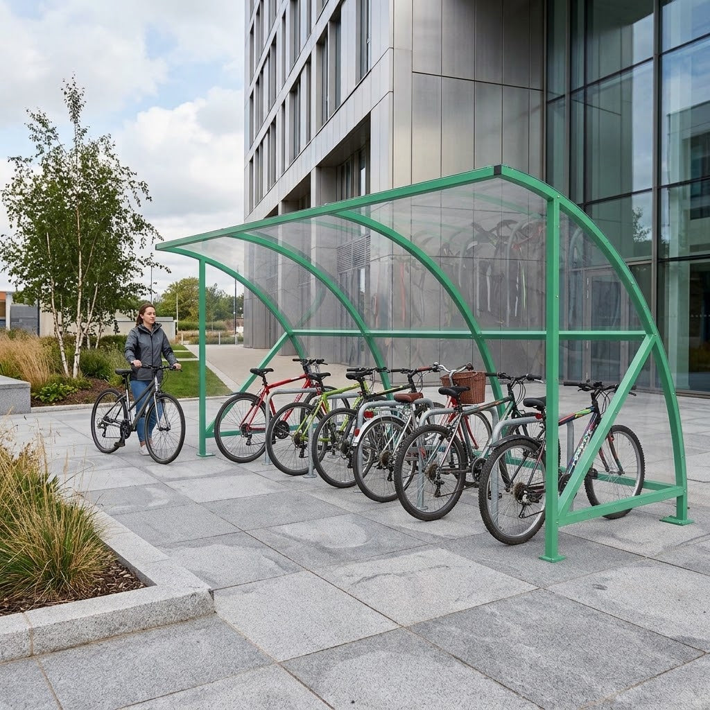 Open Front Cycle Shelter – 12 Bike Large Bike Parking
