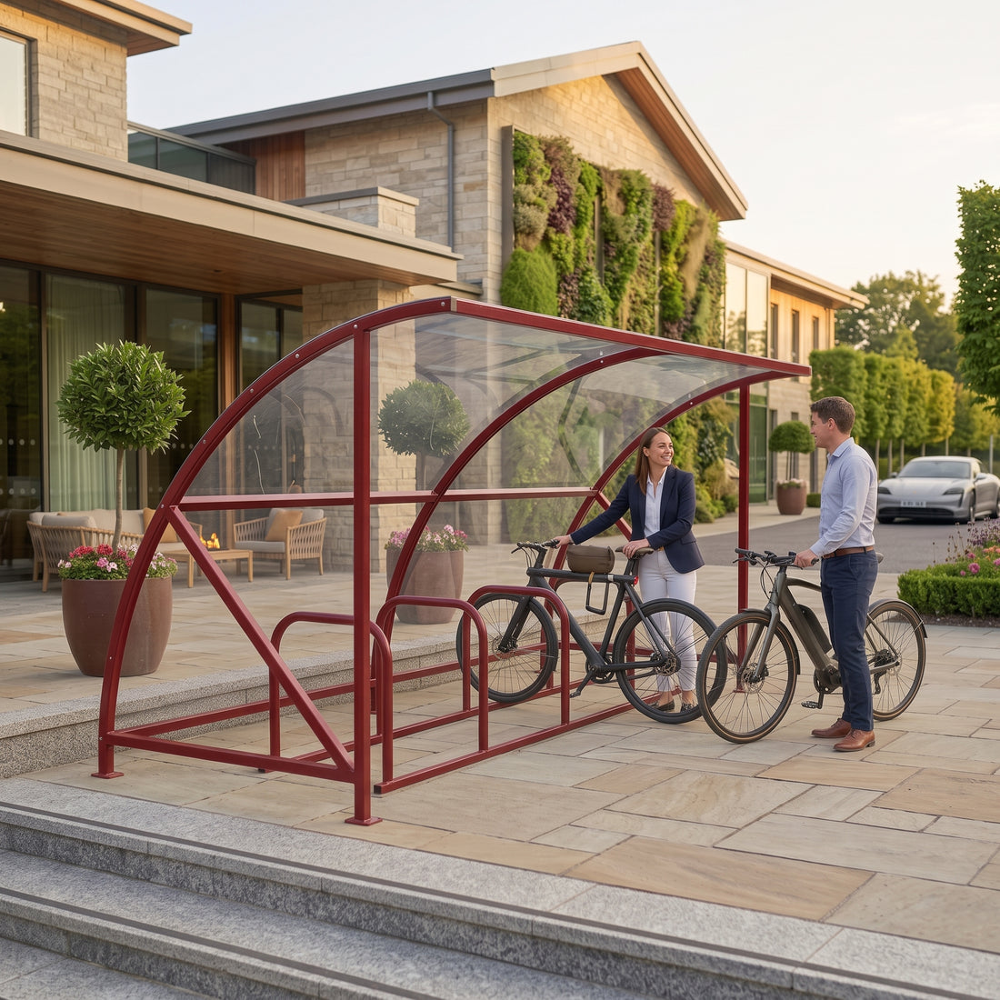 Cycle Shelter 10 Bike Open Front Secure Bike Storage