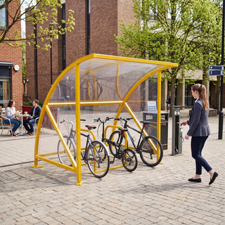 Outdoor 4 Bike Storage Shelter – Steel Frame Cycle Parking Canopy with Weather Protection