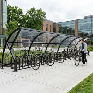 Outdoor Cycle Shelter for 30 Bikes – Heavy Duty Steel Bicycle Parking Cover