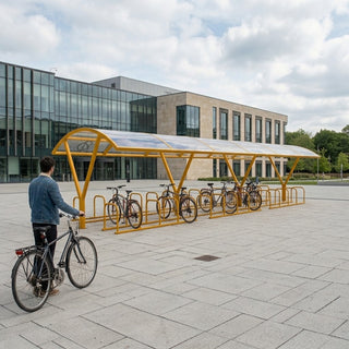 Large Capacity Double-Sided Cycle Shelter – Steel Bike Storage Canopy for Up to 60 Bicycles