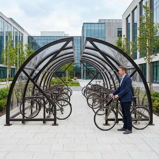 High-Capacity Modular Secure Cycle Shelter - 60 Bike Compound