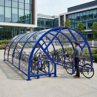 Heavy-Duty 40-Cycle Open Compound Bike Shelter