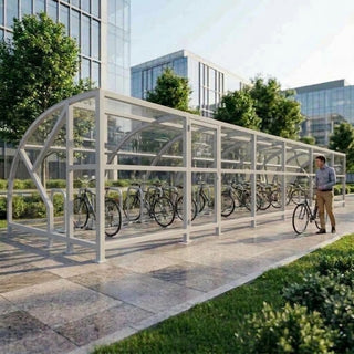 Premium 30-Cycle Extended Front Bike Shelter