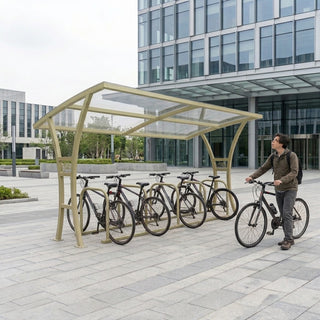 Outdoor 10 Bike Storage Shelter – Heavy Duty Steel Cycle Parking Canopy with Weather Protection