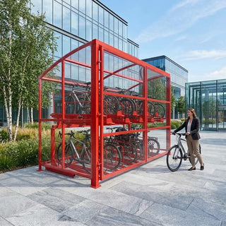 Compact Two-Level Cycle Storage Shelter – 20 Bike Capacity