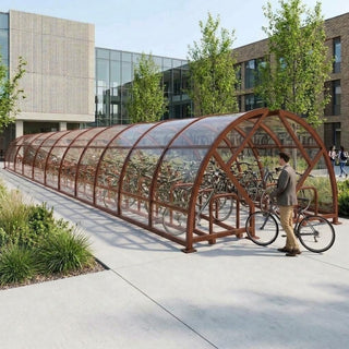 Heavy-Duty 88-Capacity Open Compound Bike Shelter