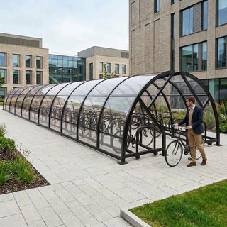 Heavy-Duty 88-Capacity Open Compound Bike Shelter