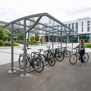 Large Capacity 20 Bike Shelter – Steel Outdoor Cycle Storage with Weather Cover