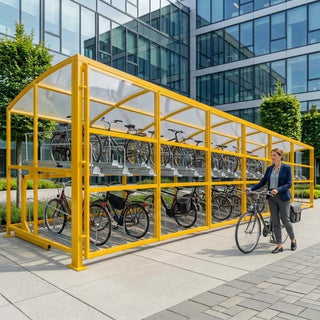 Commercial Open-Sided Bike Parking Shelter – 50 Bike Capacity