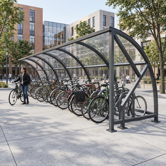 Large 34 Bike Shelter – Outdoor Cycle Storage Canopy with Strong Steel Frame & All-Weather Protection