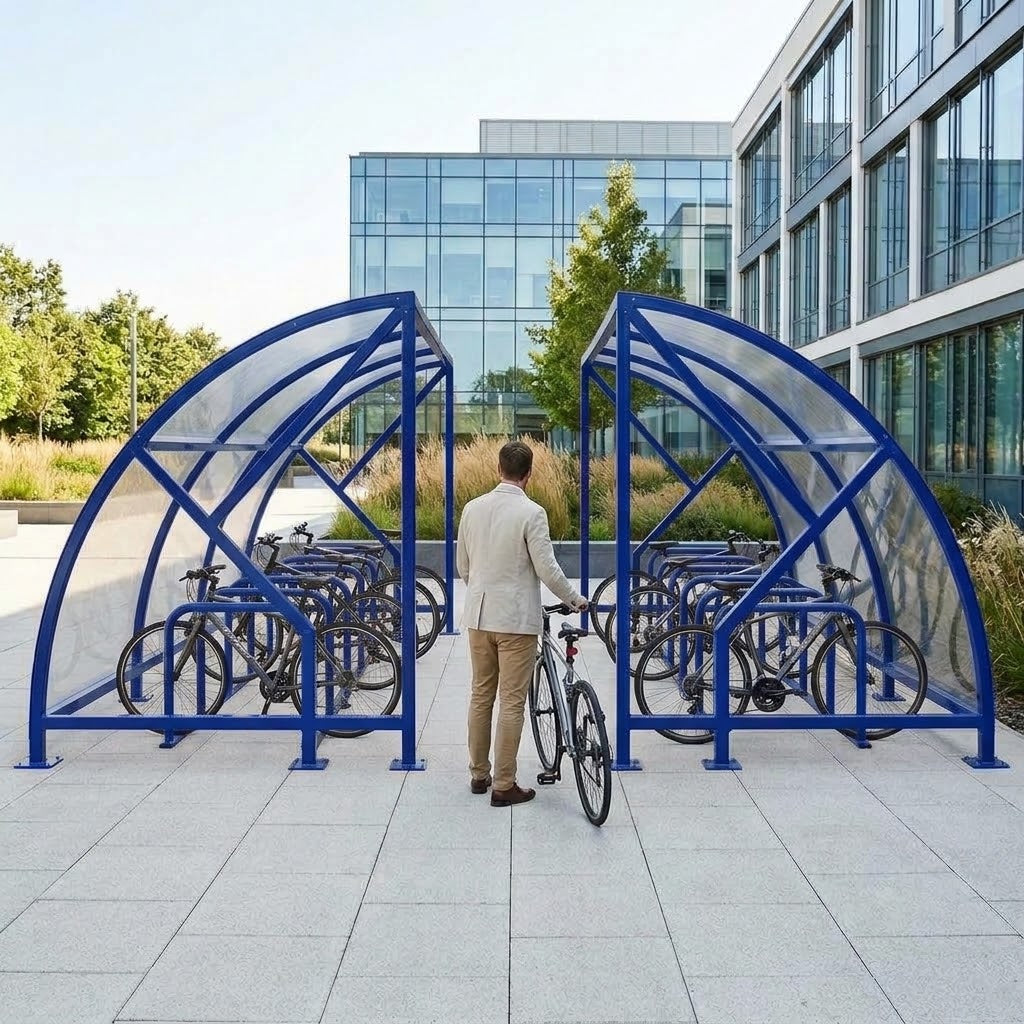 Premium 28-Cycle Open Compound Bike Shelter