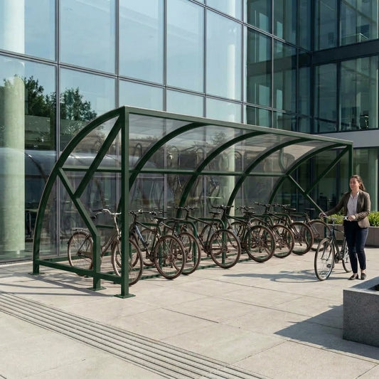 Premium 20 Cycle Bike Shelter – Open Front Steel Cycle Storage with Heavy-Duty Frame