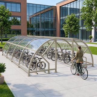 Premium 40-Cycle Open Compound Bike Shelter