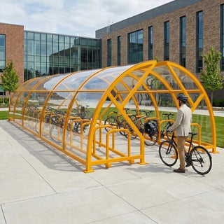 Premium 48-Cycle Open-Compound Bike Storage Shelter
