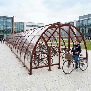 Heavy Duty 100 Bike Covered Cycle Compound – Commercial Bicycle Parking Shelter