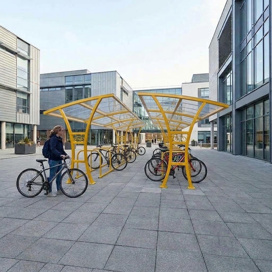 Large 40 Cycle Parking Shelter – Double Entry Outdoor Bike Storage System with Weather Cover
