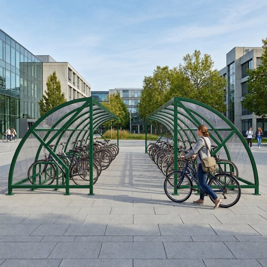 Commercial Open Bike Compound Shelter – 68 Cycle Capacity