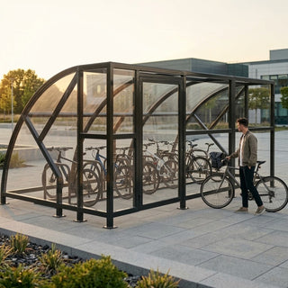 Heavy-Duty 14-Bike Extended Front Cycle Shelter