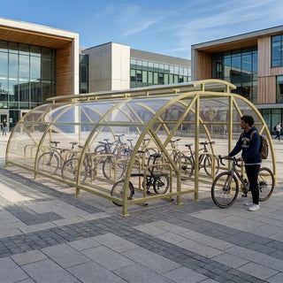 Heavy Duty 28 Bike Vented Cycle Compound – Covered Outdoor Bicycle Shelter