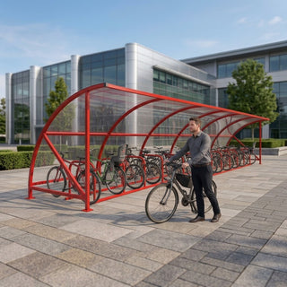 Open Front Cycle Shelter – 24 Bike Capacity Bicycle Storage
