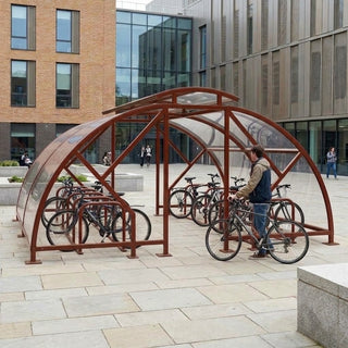 Heavy Duty 20 Bike Vented Cycle Compound – Covered Commercial Bicycle Shelter