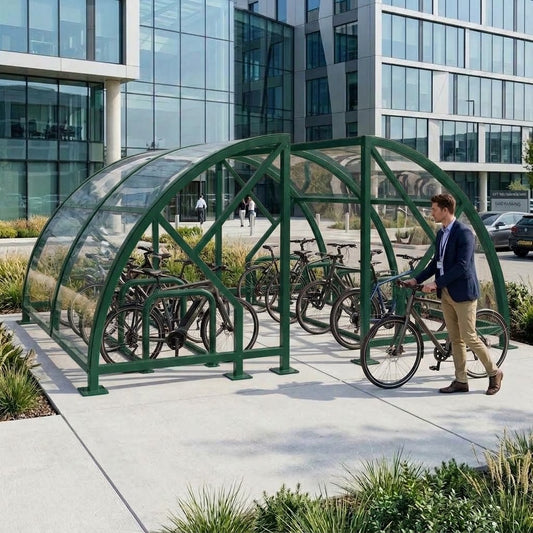 Premium Salisbury 20-Bike Open Compound Shelter