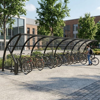 Premium Open-Front Cycle Shelter – 40 Bicycle Capacity