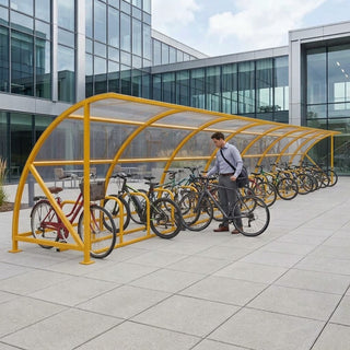 Large 50 Cycle Shelter – Commercial Grade Outdoor Bike Storage Canopy System (Heavy Duty Steel Frame)