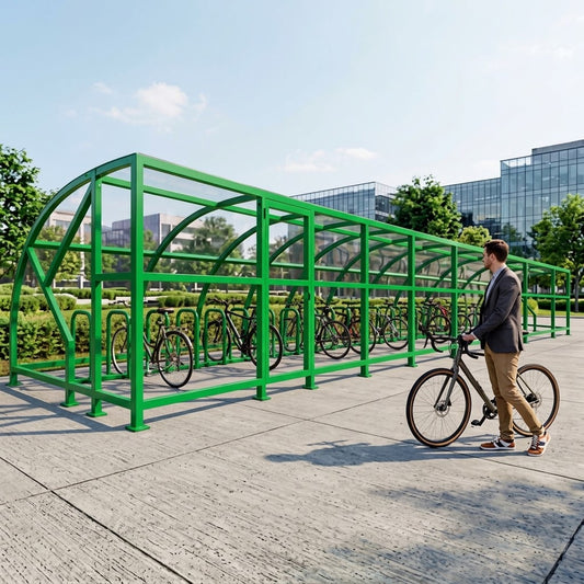Premium 40-Capacity Extended Front Cycle Shelter – Heavy Duty 60mm Frame