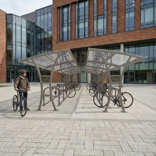 Large Capacity 60 Bike Cycle Shelter – Double-Sided Steel Outdoor Bicycle Storage System