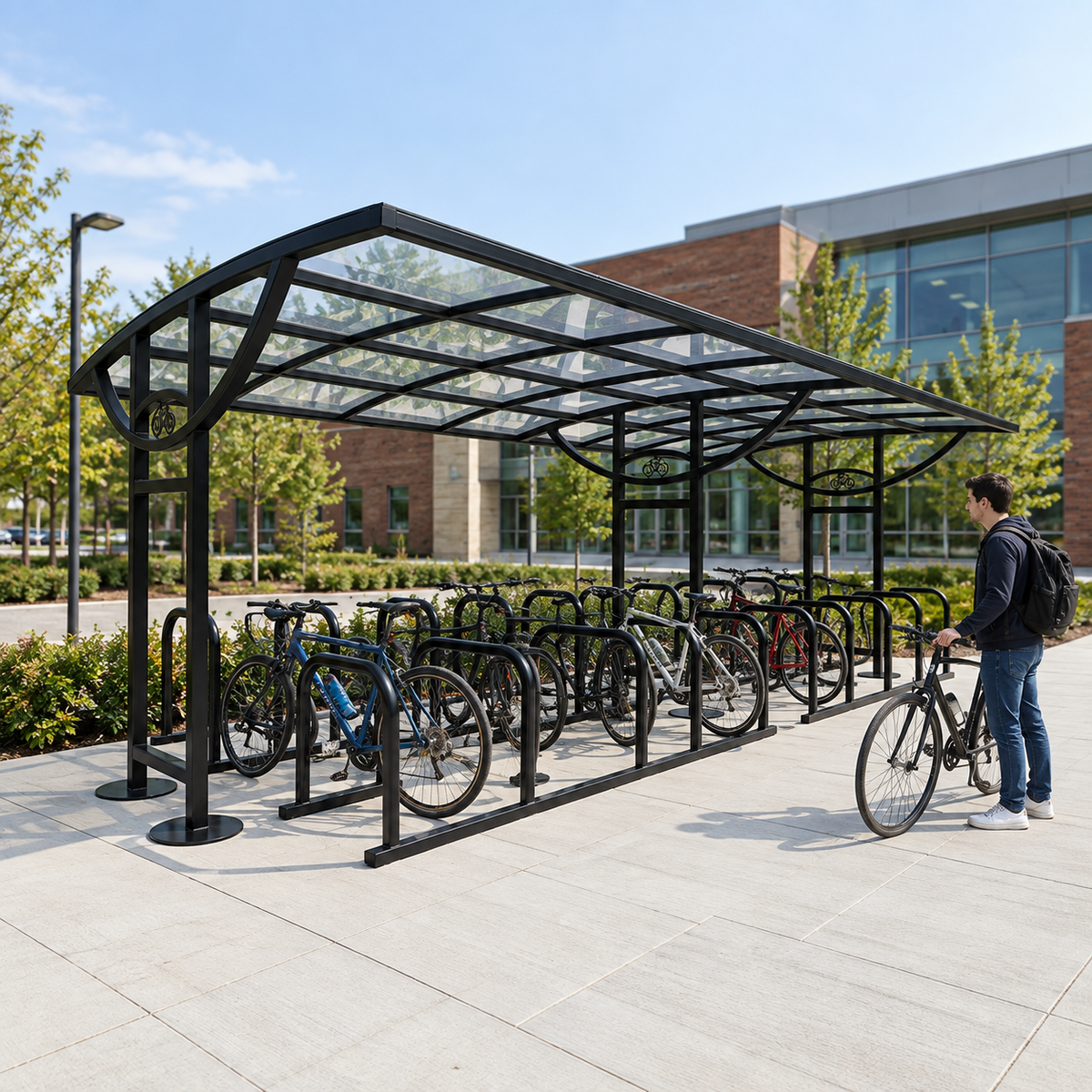 Large Capacity 40 Cycle Shelter – Heavy Duty Outdoor Bike Storage Canopy