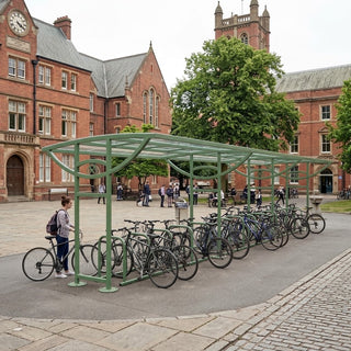 30 Bike Single Entry Cycle Shelter – Heavy Duty Covered Bicycle Parking Shelter